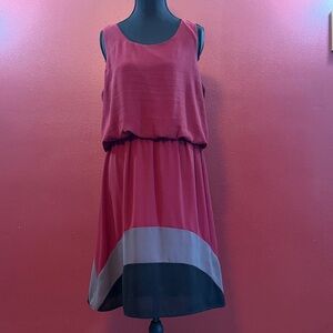41 Hawthorn Sleeveless Red and Black Midi Dress